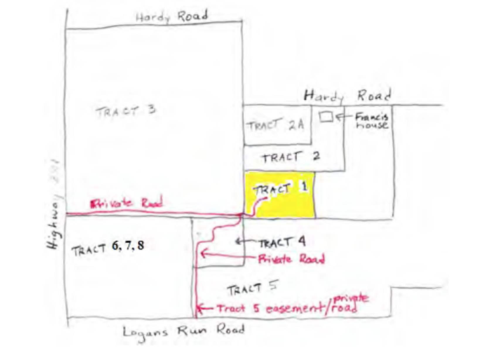 Tracts of land
